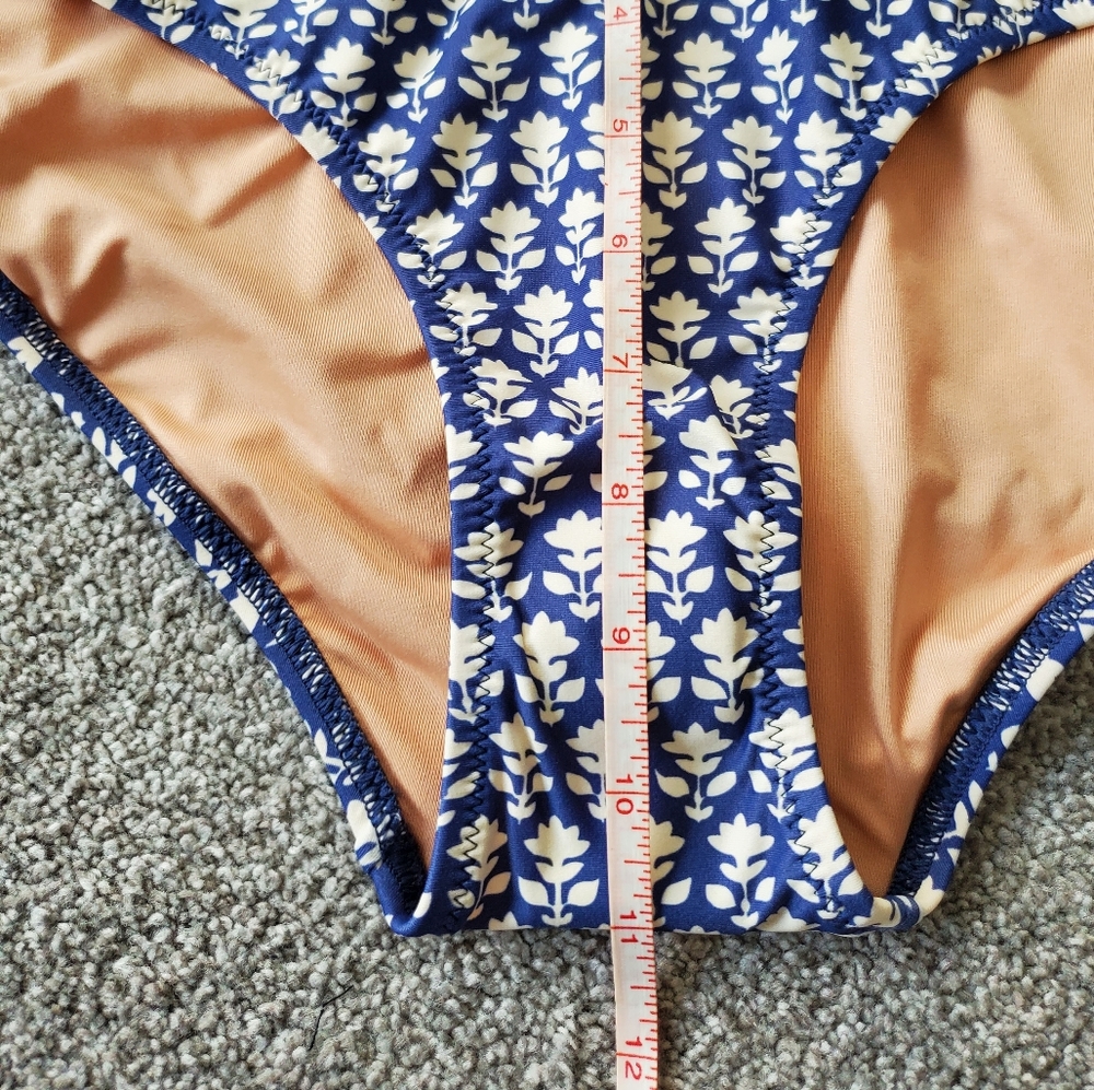 J.Crew plus floral mid rise full coverage hipster bikini bottoms, 2XL, b… - Picture 8 of 9